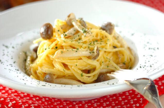 ホタテのクリームパスタ