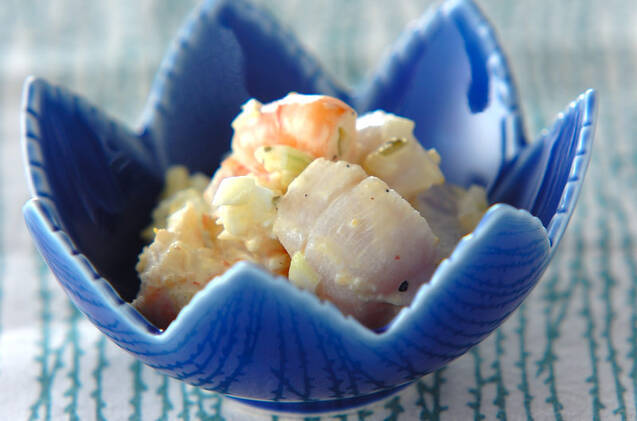 ホタテとエビのタルタル和え