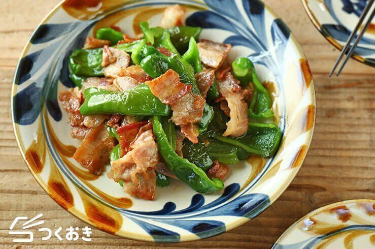 豚バラとピーマンのうま塩炒め