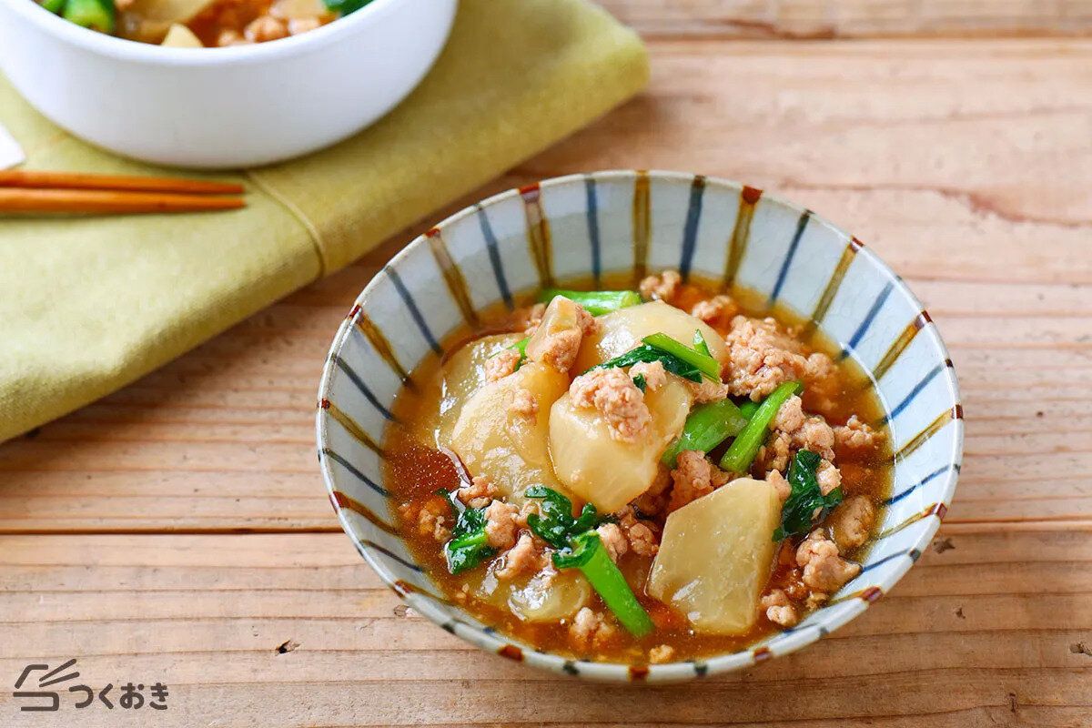 かぶと鶏そぼろのとろみあん