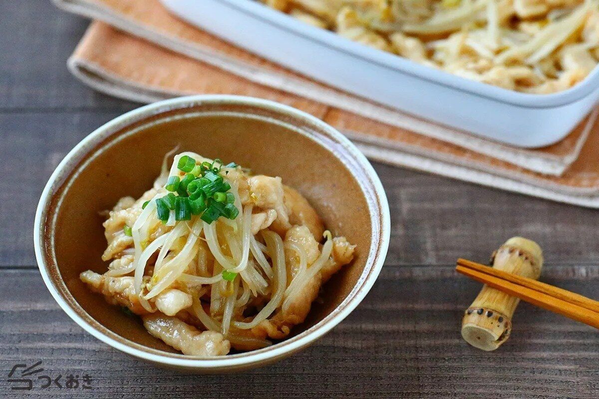 鶏むね肉ともやしのとろみ炒め