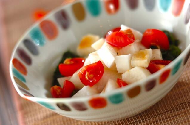 モロヘイヤと長芋のお浸し