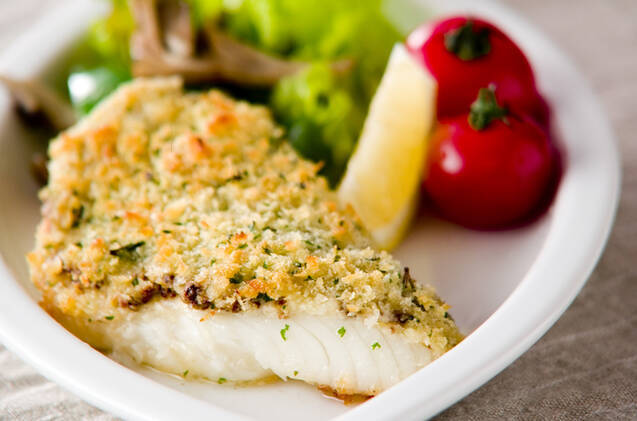 カレイのパン粉焼き