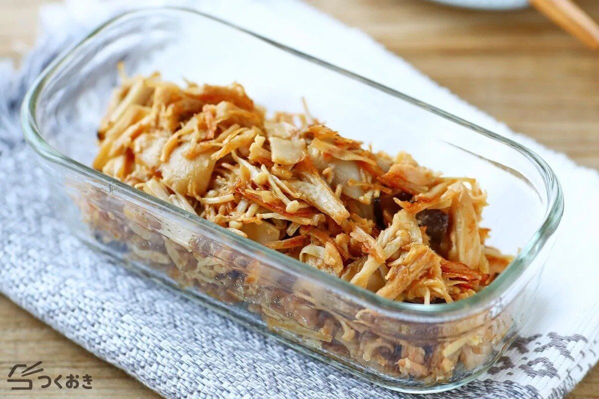 エノキ入りきのことツナのガーリック炒め