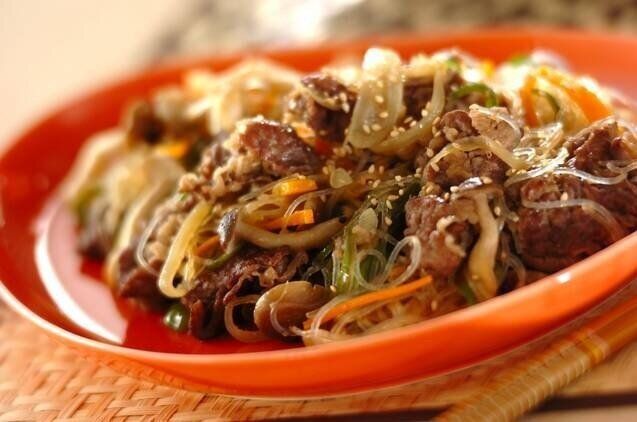 春雨入り牛肉の甘辛炒め