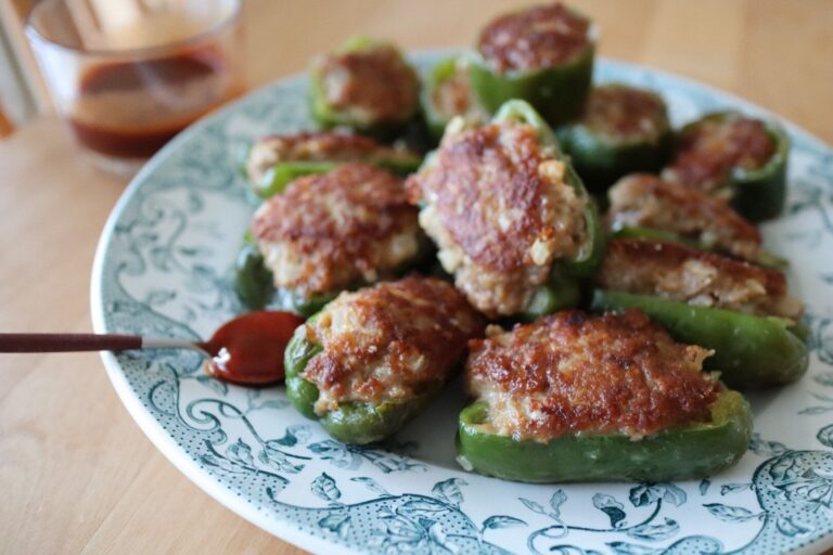 【ピーマンの肉詰め】ワンボウル・フライパン1つ！焼くまで15分の時短レシピ