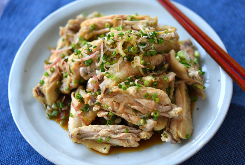 手羽中を使った‟やみつきゆで鶏”