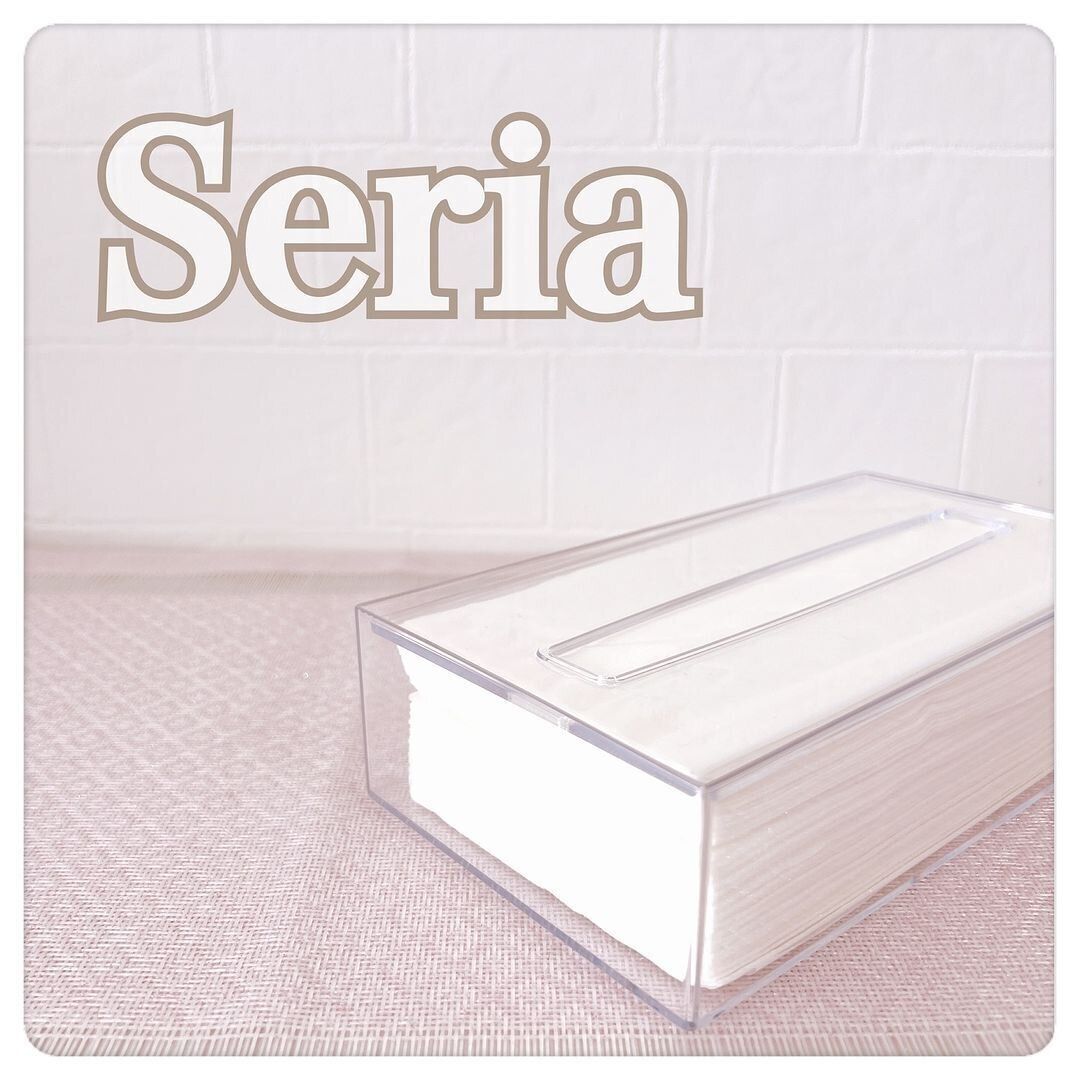 【セリア】シンプルでおしゃれなクリアティッシュケース