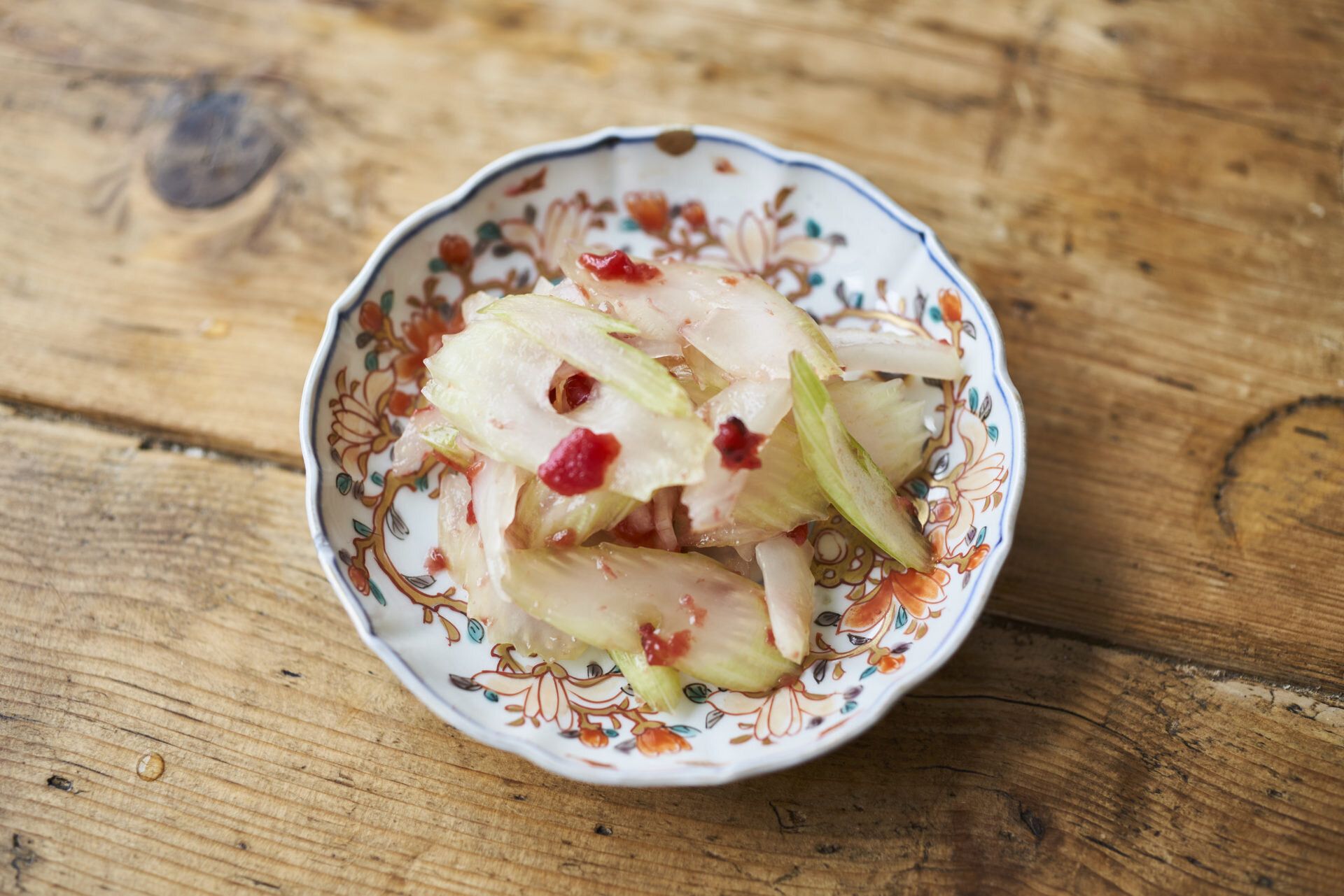 セロリの梅びしお和え