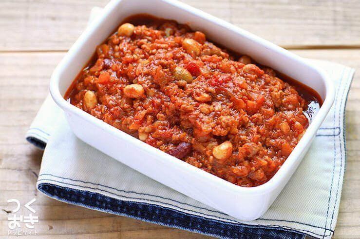 野菜と豆がたっぷりのキーマカレー