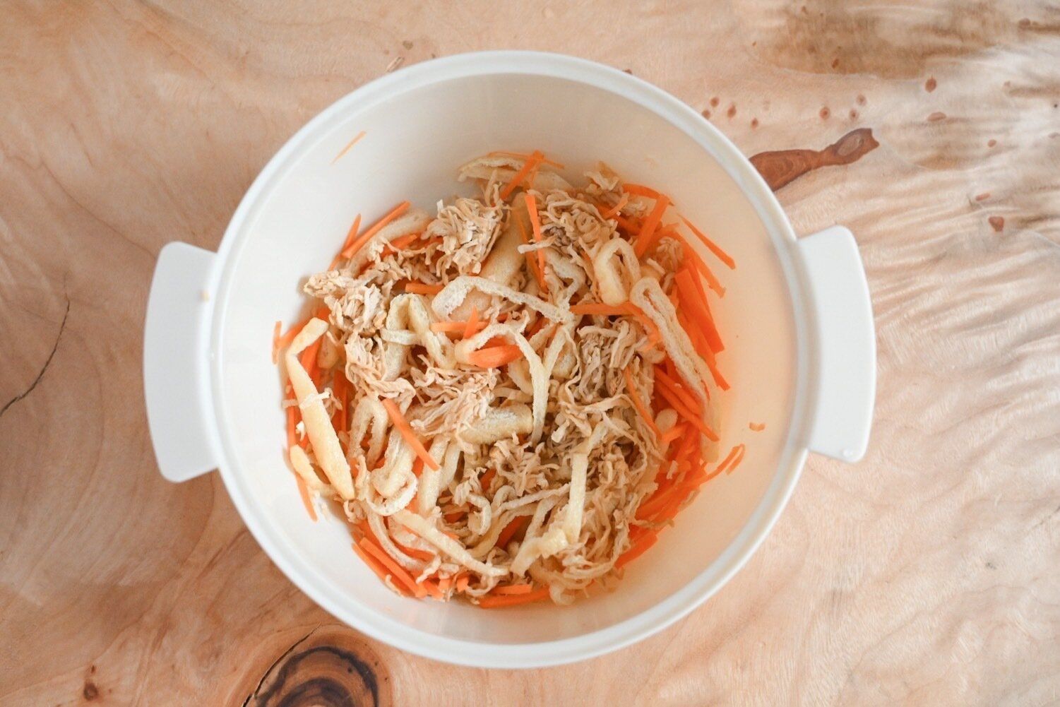 加熱前の切り干し大根