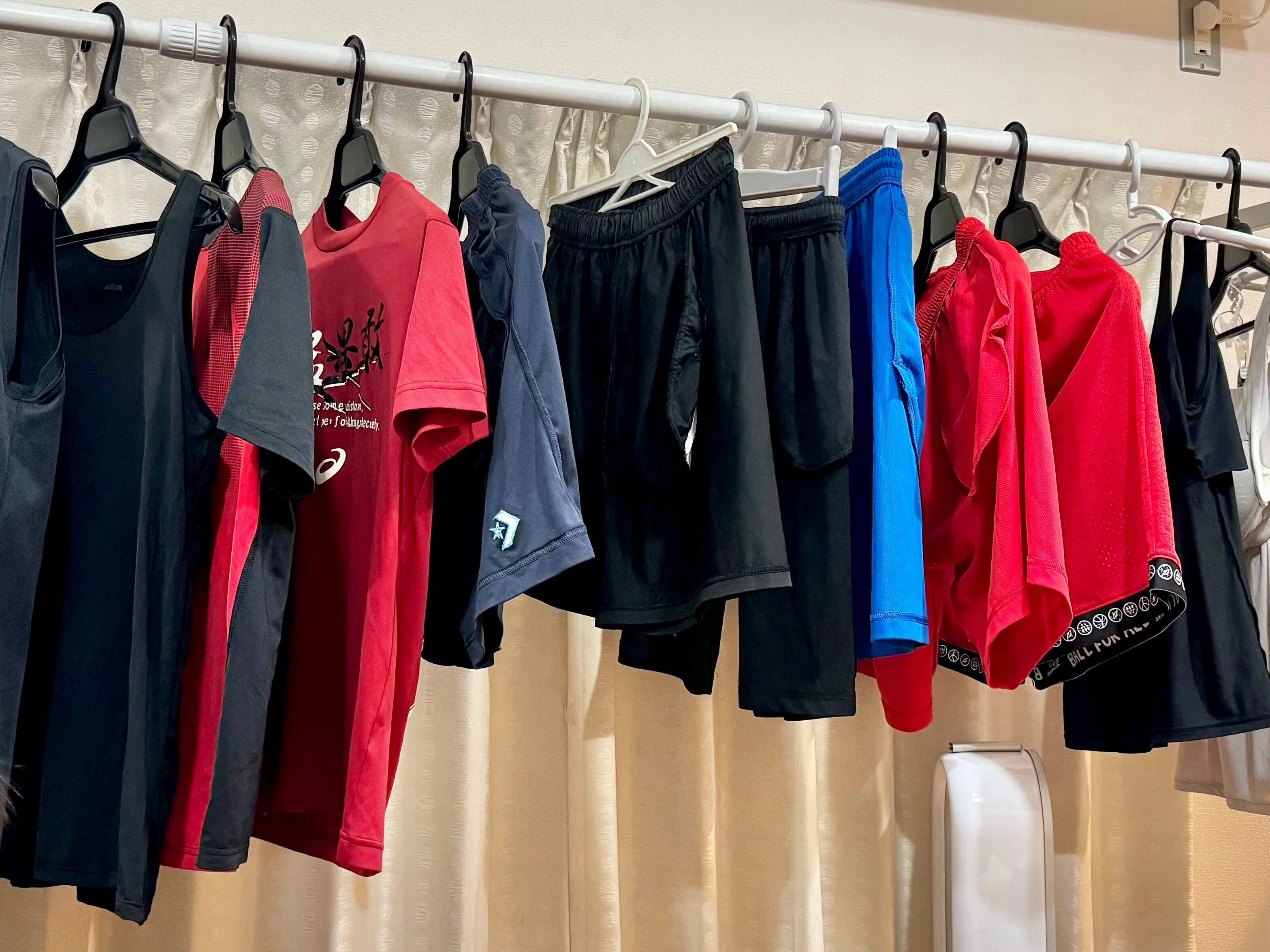 夜洗濯・室内干し