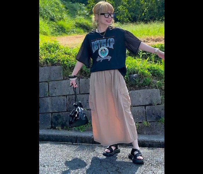 【ワークマン】デカカーゴポッケがかわいい!超軽量×遮熱スカート