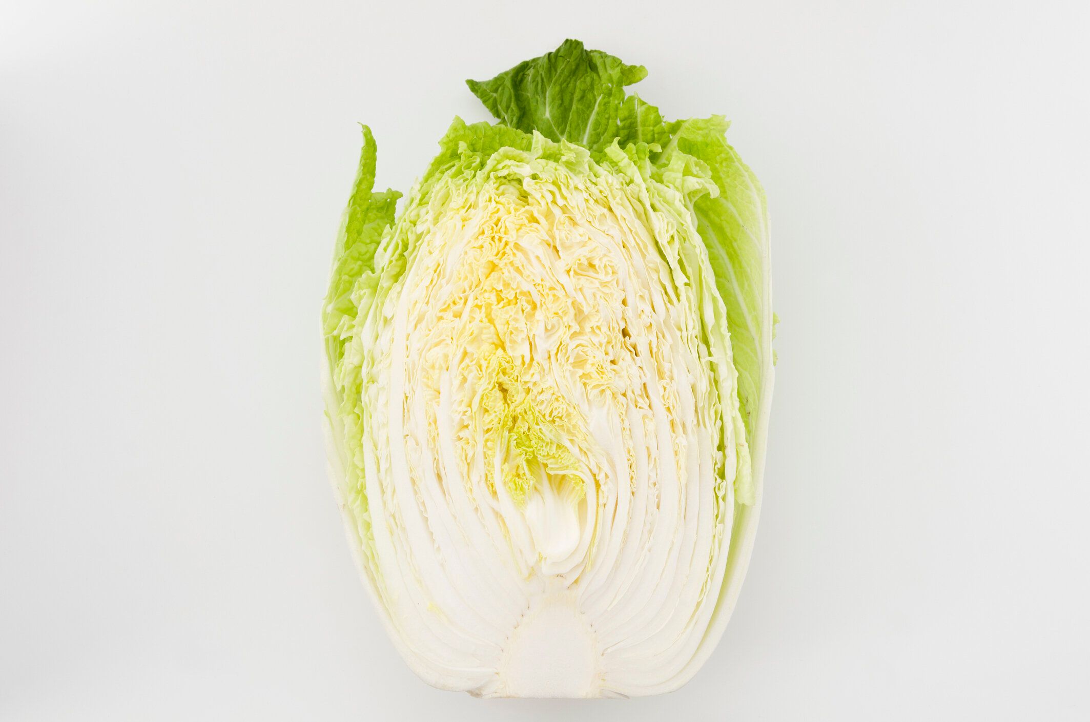 白菜半分、ホワイト バック グラウンドを分離