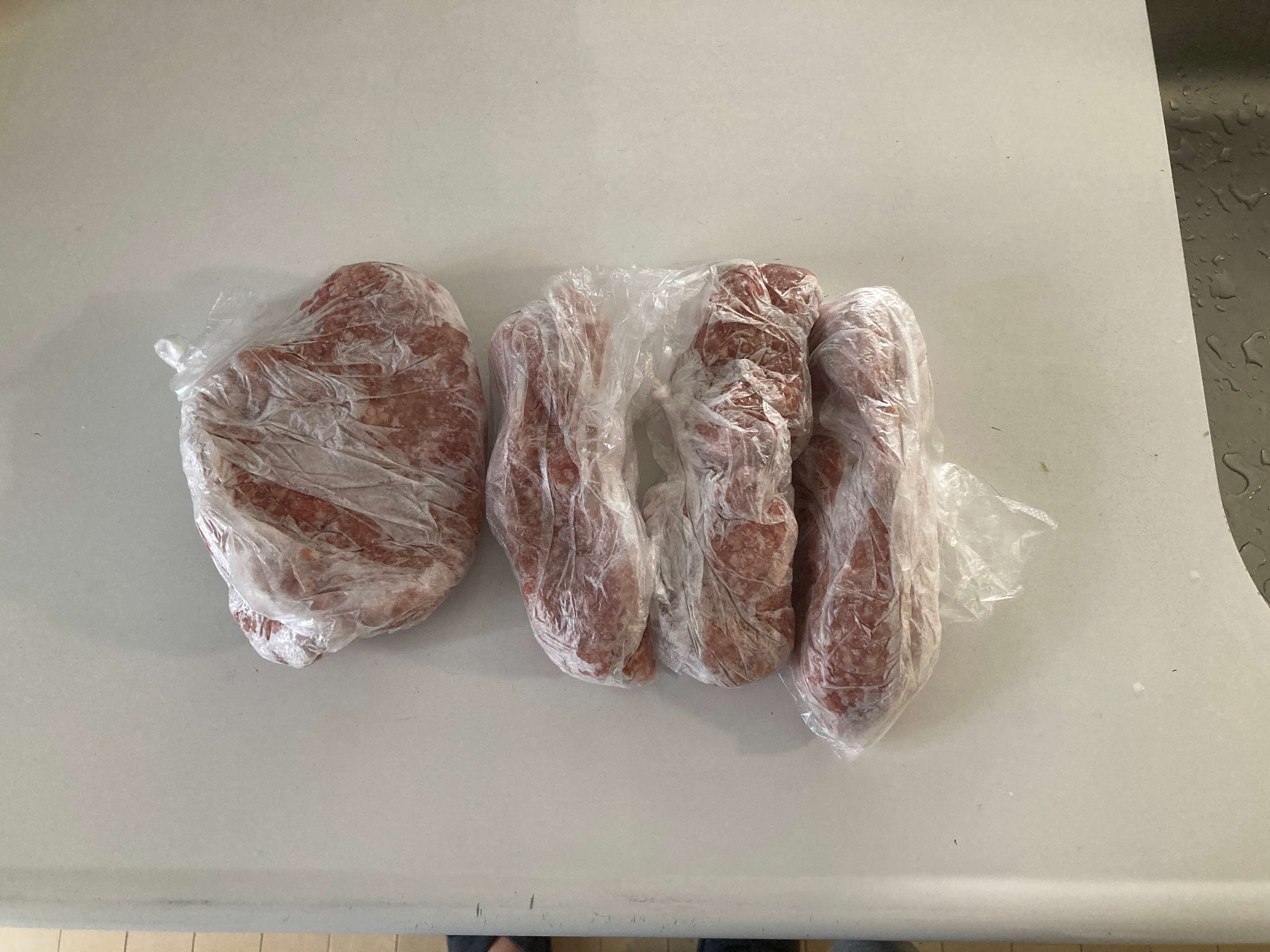 小分けされたひき肉