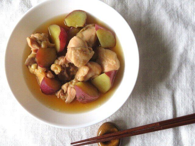 さつまいもと鶏肉の煮物