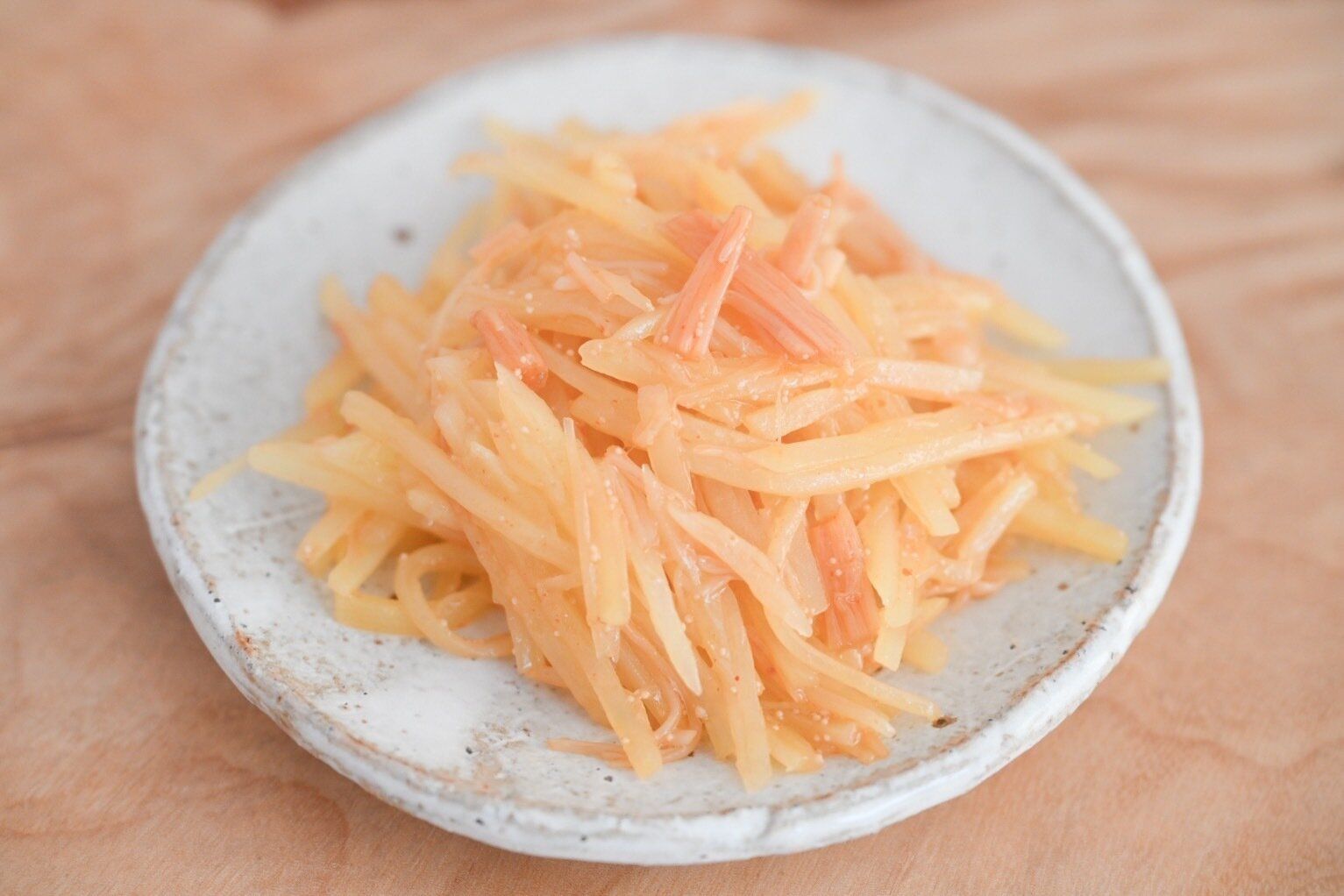 じゃがいもの明太子なめ茸