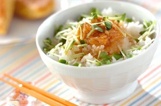 ナメタケおろしご飯