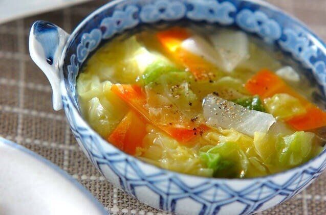 大根入り春キャベツのスープ