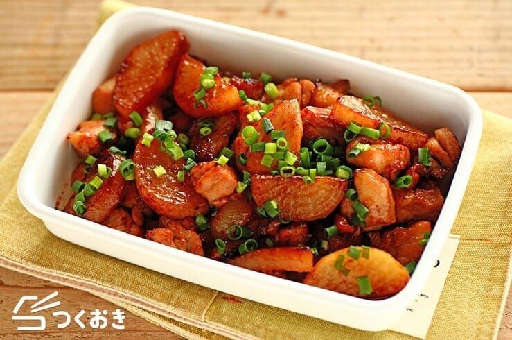 鶏肉と大根のバター醤油炒め