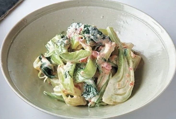 青梗菜の梅マヨあえ