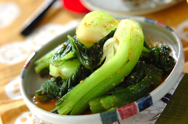 チンゲンサイのゴマ酢和え