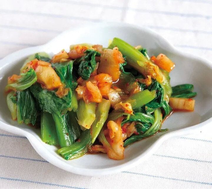 青梗菜のキムチあえ