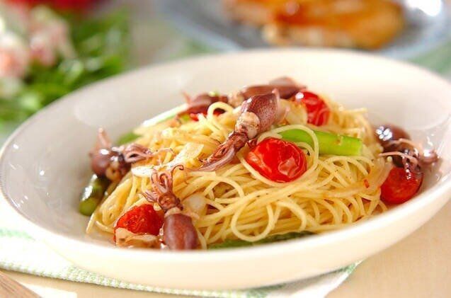 ホタルイカのパスタ