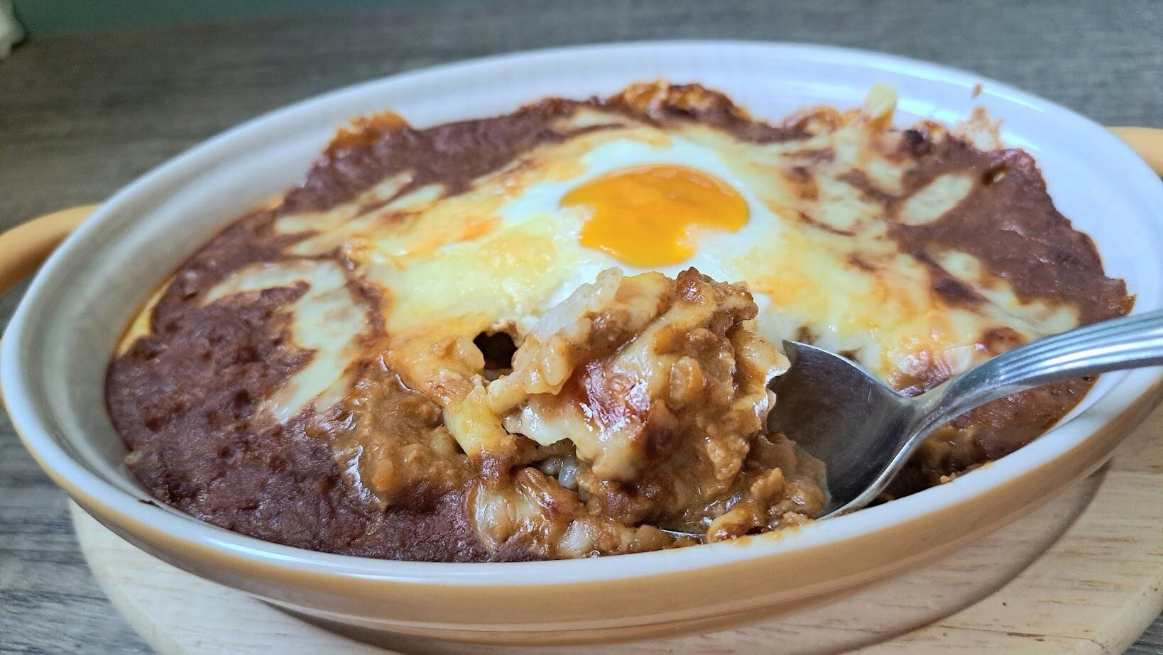 業務スーパー スパイシーキーマカレー 焼きカレーアレンジ