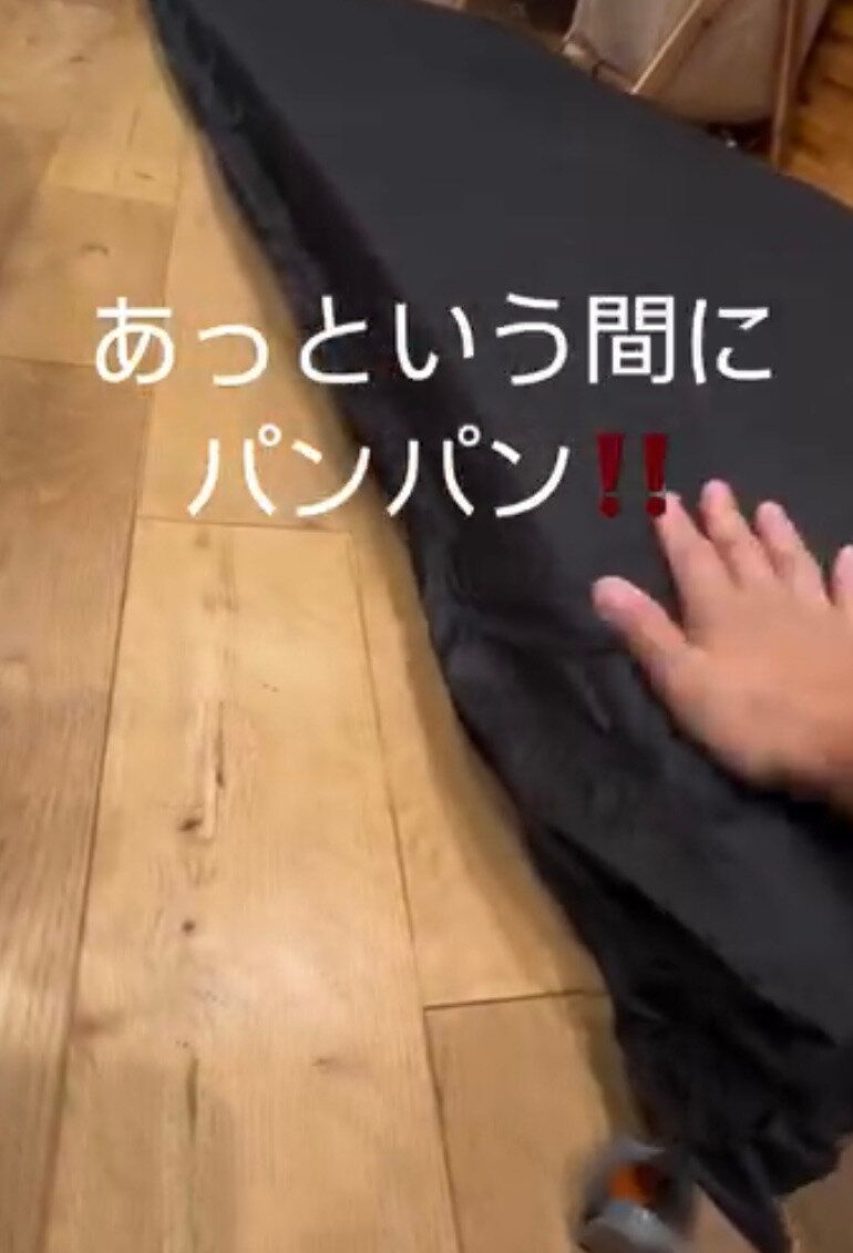 設置しやすく便利！「汚れが落ちやすい角張10cmインフレーターマット」