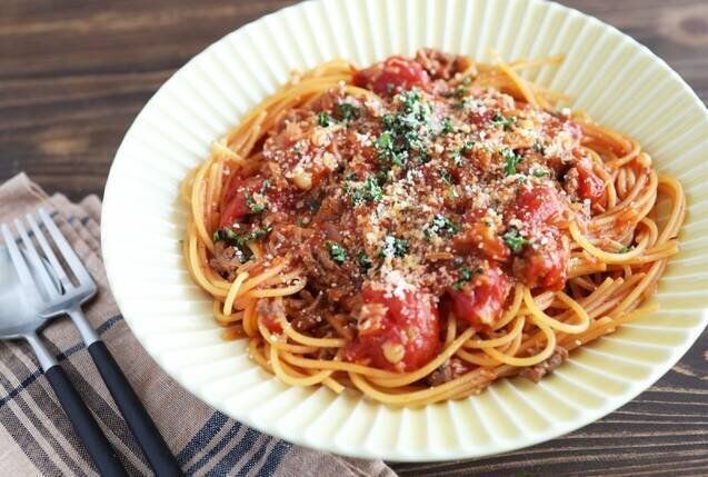 パスタ別茹で不要！ワンパンボロネーゼ