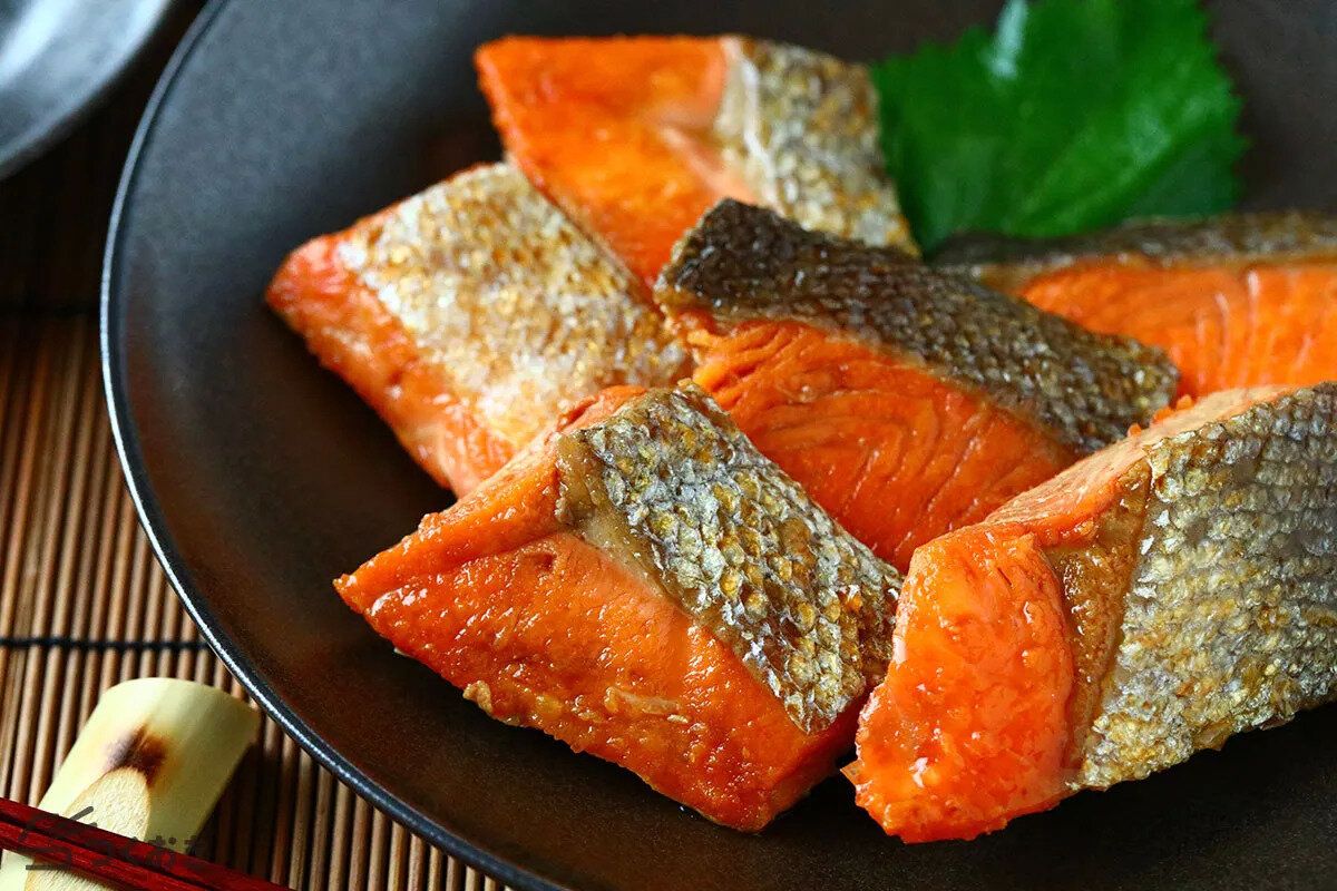 鮭の焼き漬け