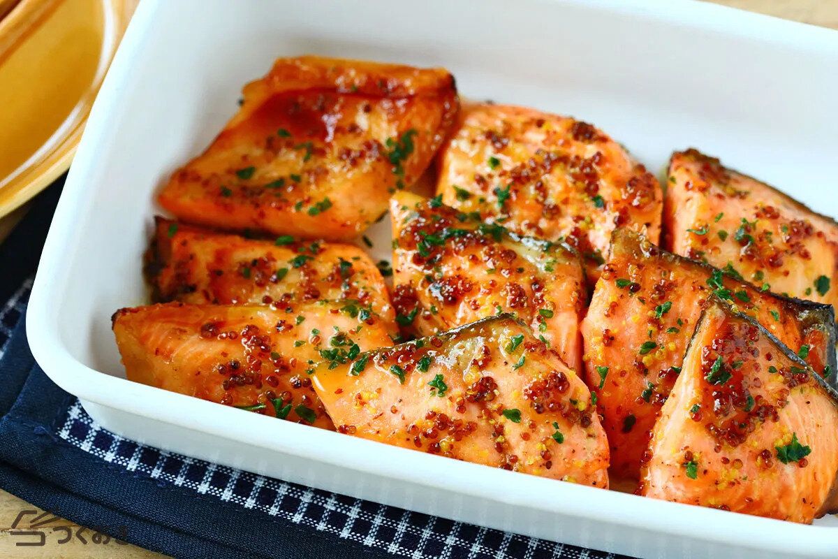 鮭のハニーマスタードグリル