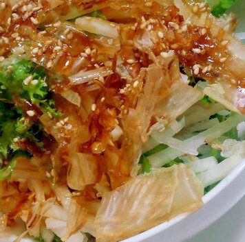 わさび菜と大根のさっぱりサラダ