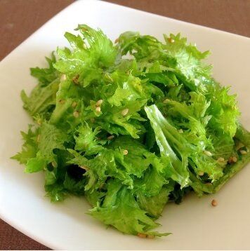 簡単もう一品☆わさび菜のごまサラダ