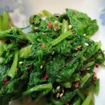 わさび菜の梅あえ