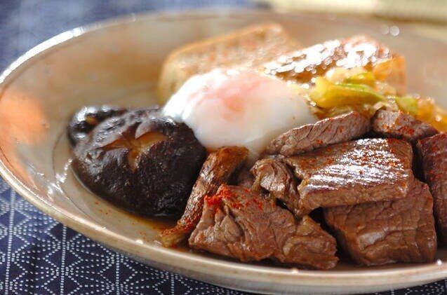 しらたき入りすき焼き風ステーキ