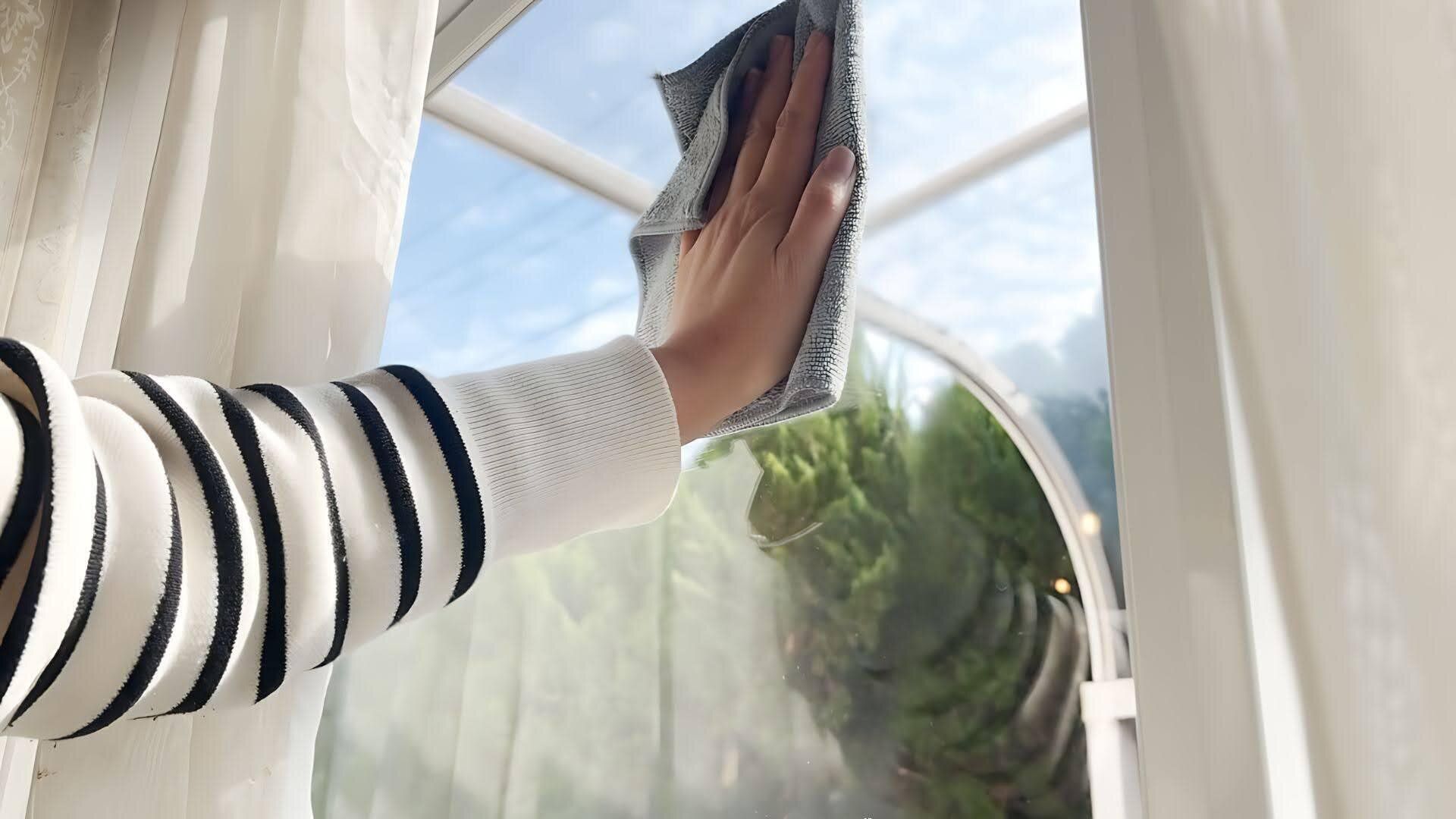 窓を拭いて気分を上げる