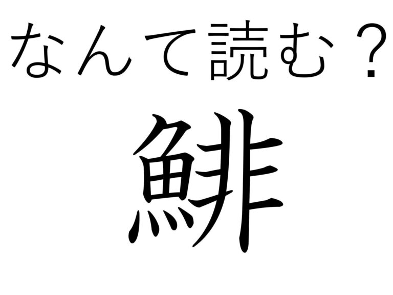 年末も年始もひっぱりだこ！難読漢字「鯡」はなんて読む？