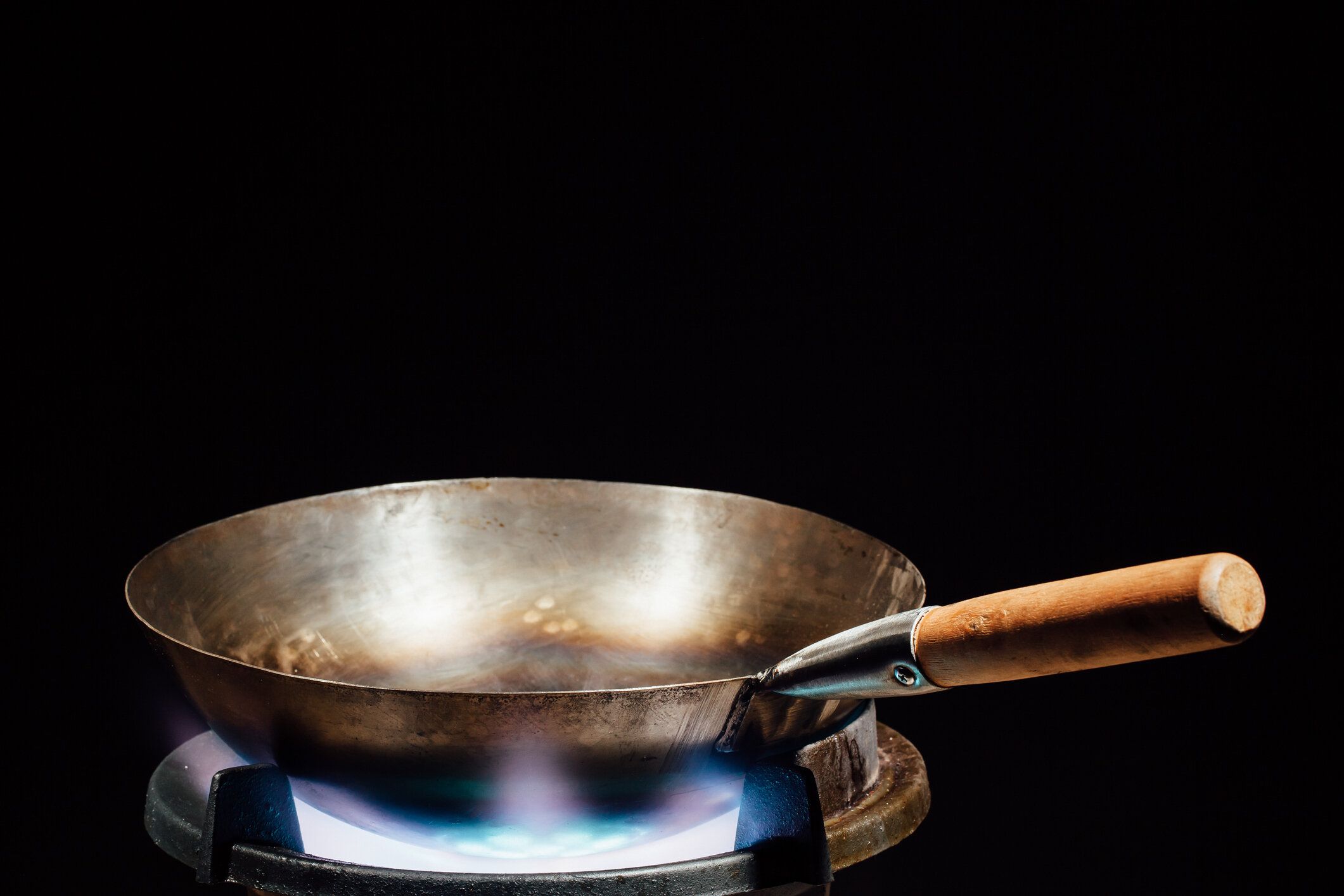 火災ガス バーナーに中国中華なべ平なべ