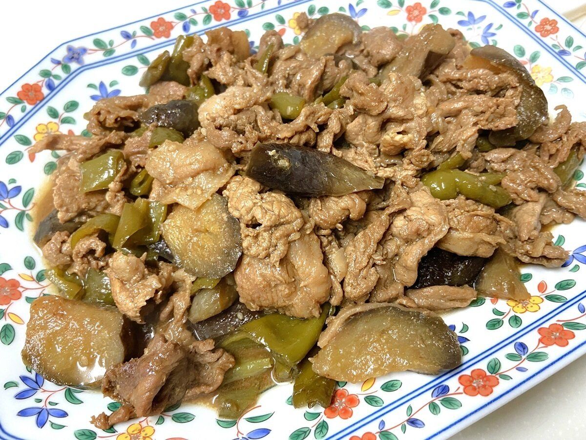 茄子とピーマンをプラス