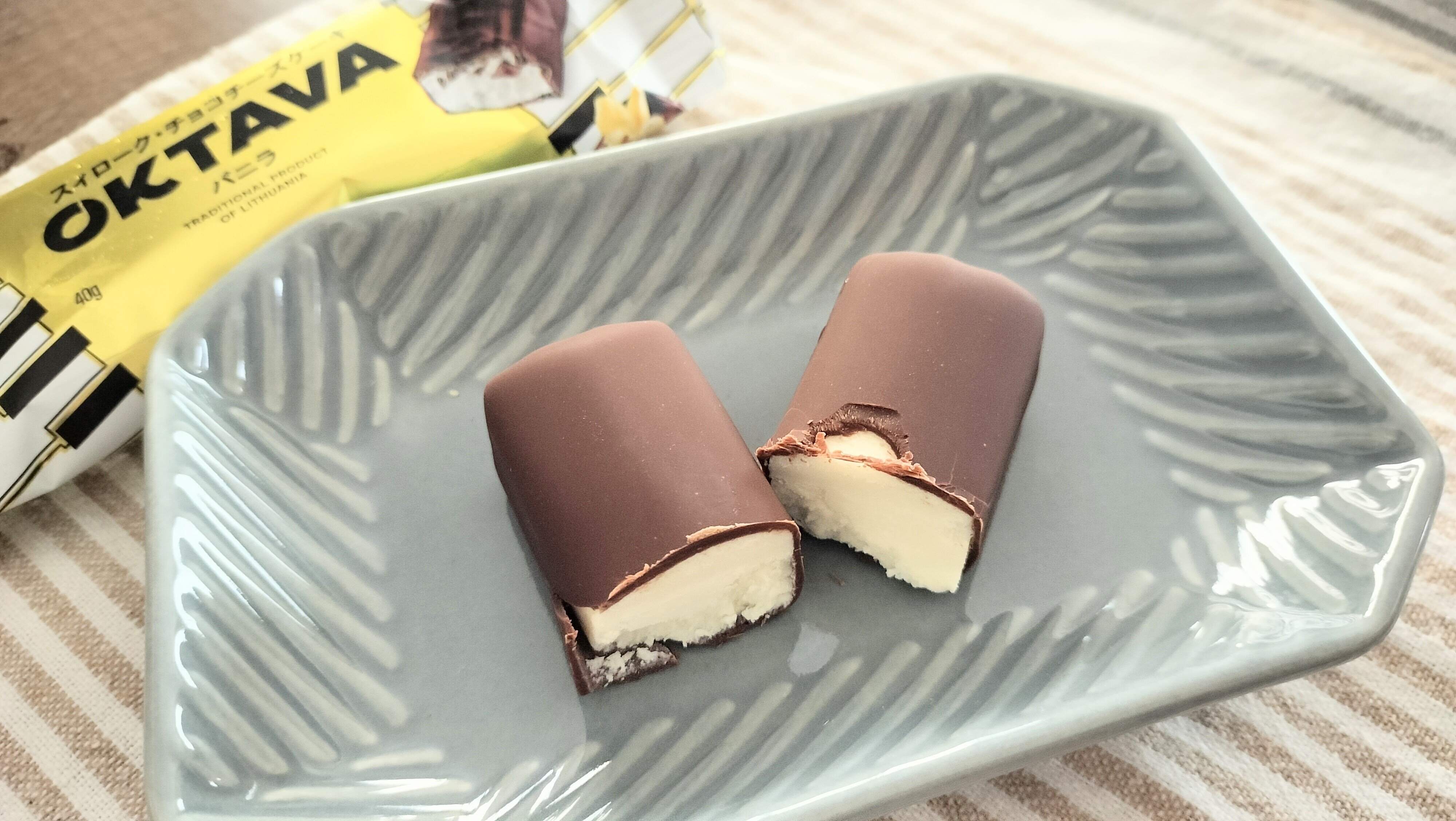 チョコチーズケーキバニラの断面