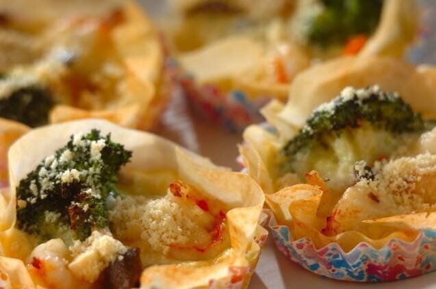 エビの春巻きキッシュ