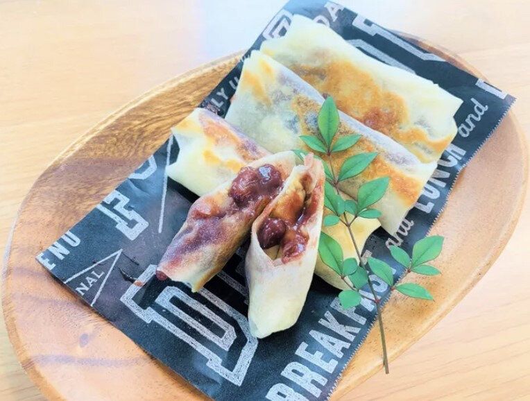 バナナとあんこで作る簡単クレープ風