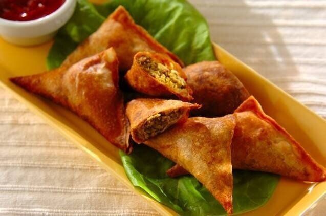 おからたっぷりサモサ(春巻きの皮)