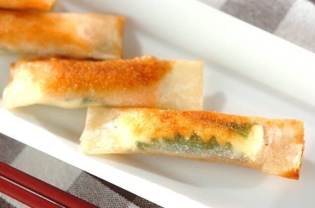 サーモンとクリームチーズの春巻き