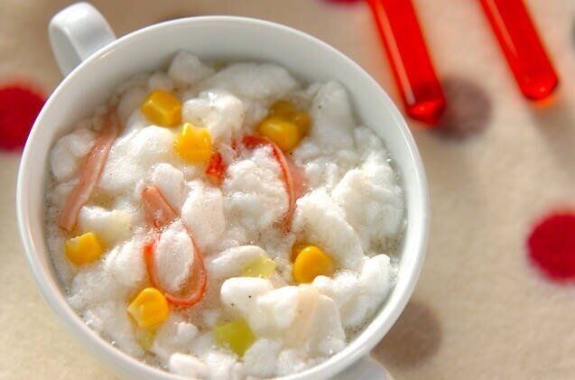 カニカマの卵白スープ