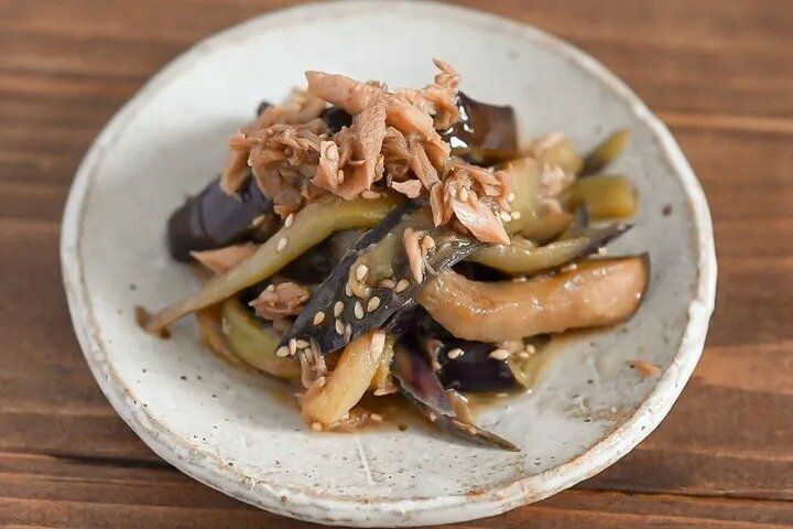 なすとツナ缶のサラダ