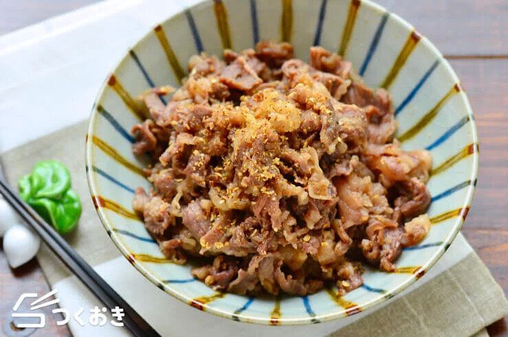 牛肉のシンプルな甘辛焼き