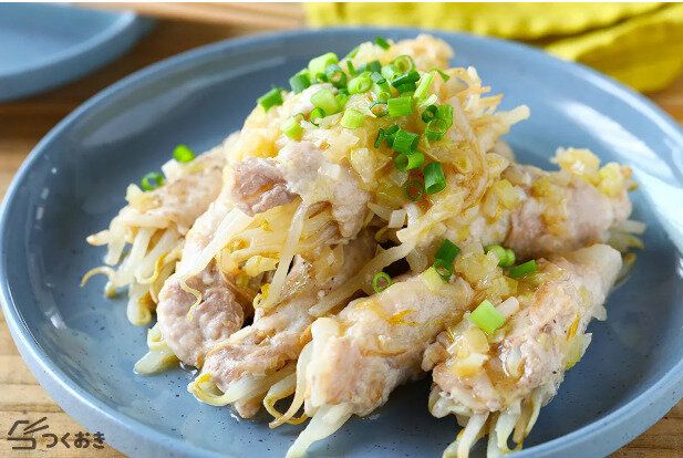 もやし豚巻きのねぎ塩だれ